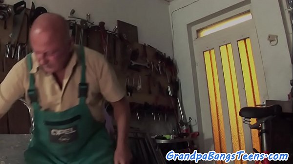 Smalltits teen pussyfucked by a pensioner