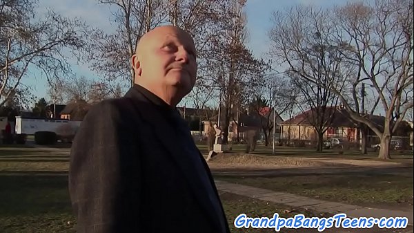 Euro teen pleasuring old mans cock