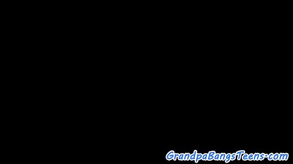 Deepthroating babe gets fucked by grandpa