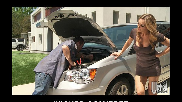 Stunning blonde British MILF Tanya Tate fucks her car mechanic